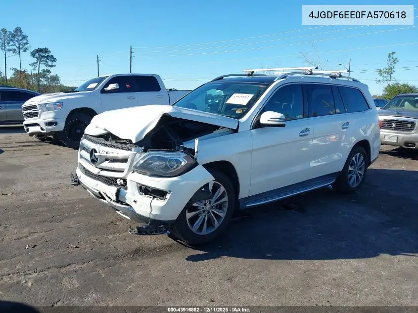 4JGDF6EE0FA570618 2015 Mercedes-Benz Gl 450 4Matic