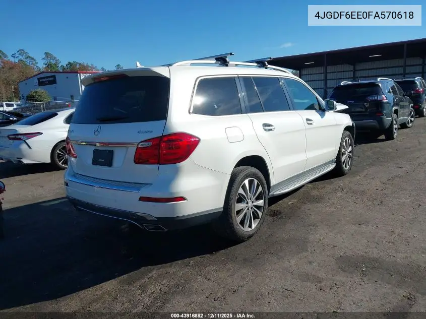 4JGDF6EE0FA570618 2015 Mercedes-Benz Gl 450 4Matic