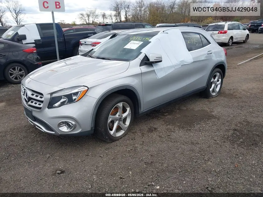WDCTG4GB5JJ429048 2018 Mercedes-Benz Gla 250 4Matic