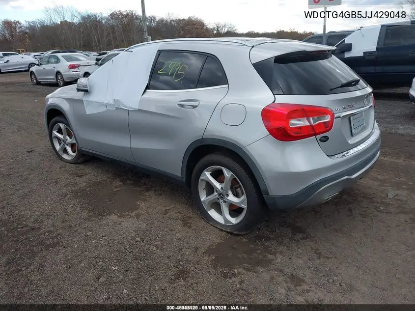 WDCTG4GB5JJ429048 2018 Mercedes-Benz Gla 250 4Matic