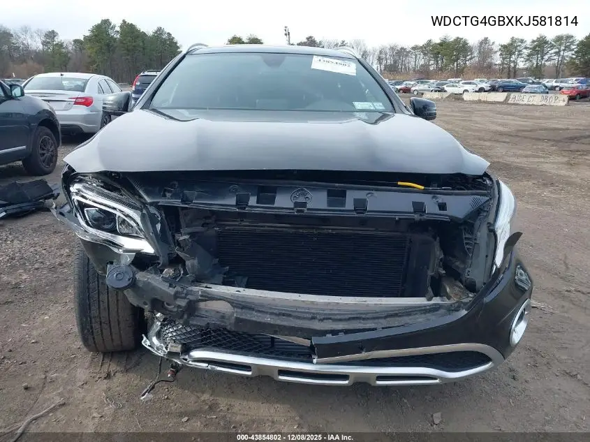 WDCTG4GBXKJ581814 2019 Mercedes-Benz Gla 250 4Matic