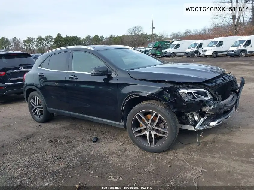 WDCTG4GBXKJ581814 2019 Mercedes-Benz Gla 250 4Matic