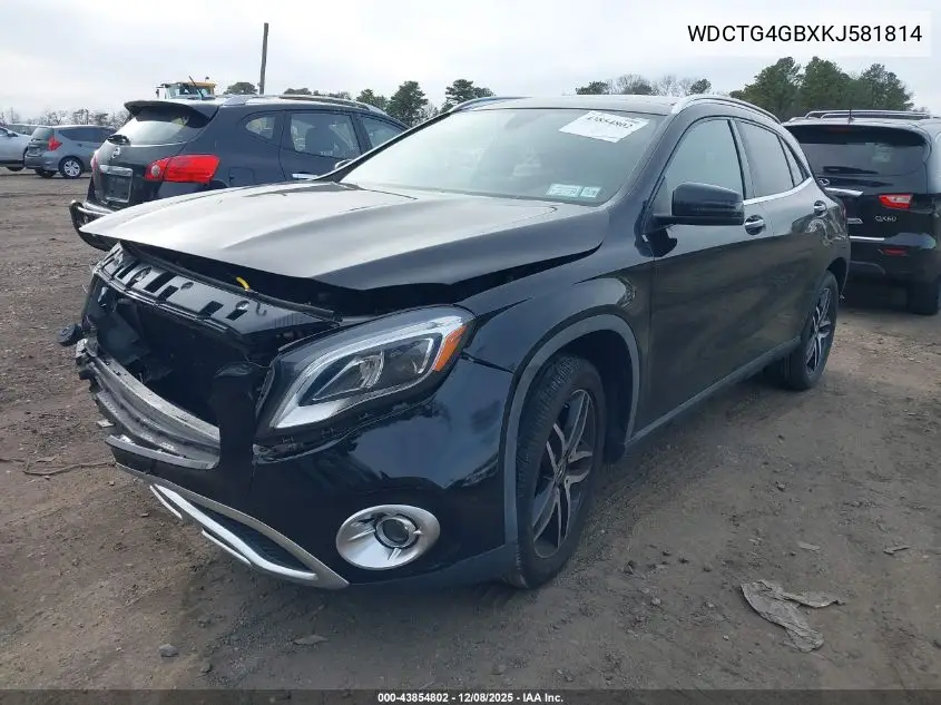 WDCTG4GBXKJ581814 2019 Mercedes-Benz Gla 250 4Matic