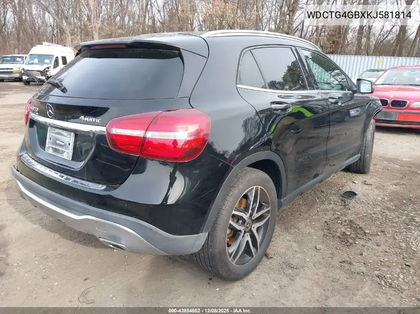 WDCTG4GBXKJ581814 2019 Mercedes-Benz Gla 250 4Matic