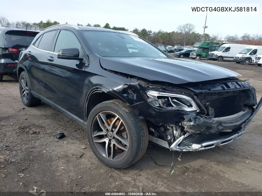 WDCTG4GBXKJ581814 2019 Mercedes-Benz Gla 250 4Matic