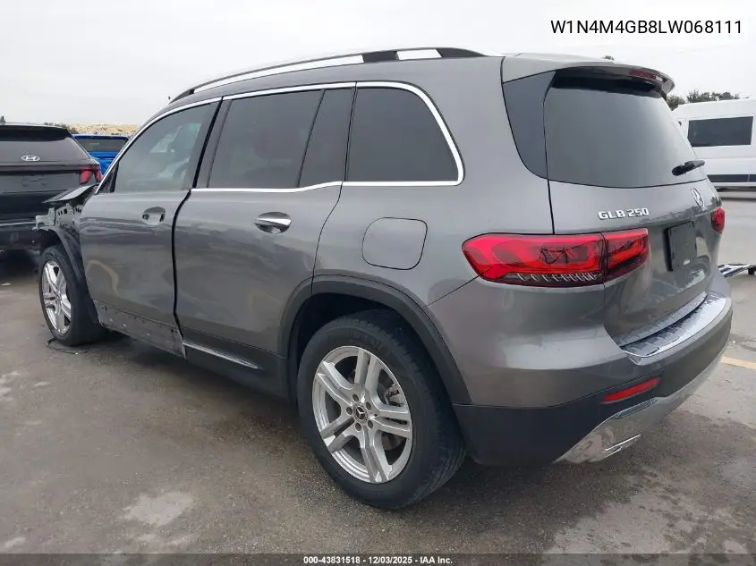 W1N4M4GB8LW068111 2020 Mercedes-Benz Glb 250