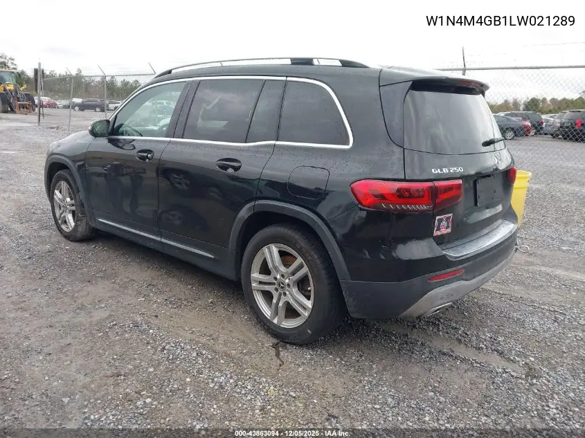 W1N4M4GB1LW021289 2020 Mercedes-Benz Glb 250
