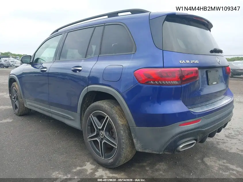 W1N4M4HB2MW109347 2021 Mercedes-Benz Glb 250 4Matic