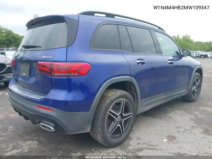 W1N4M4HB2MW109347 2021 Mercedes-Benz Glb 250 4Matic