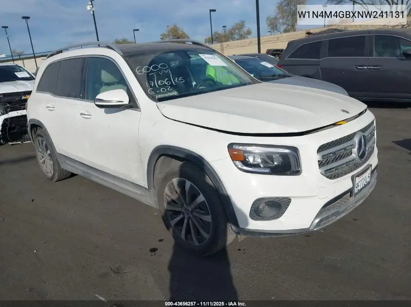 W1N4M4GBXNW241131 2022 Mercedes-Benz Glb 250