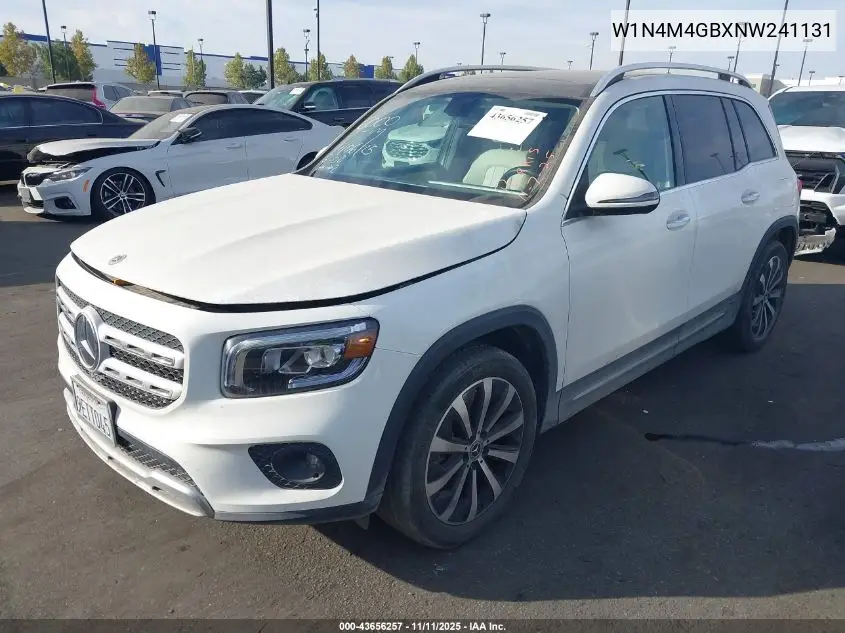 W1N4M4GBXNW241131 2022 Mercedes-Benz Glb 250