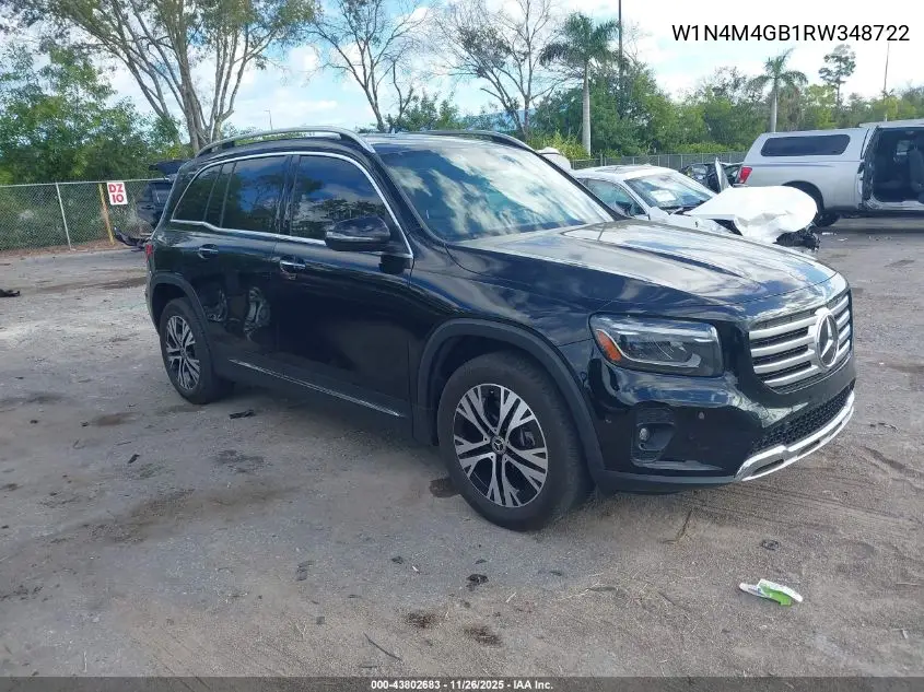 W1N4M4GB1RW348722 2024 Mercedes-Benz Glb 250