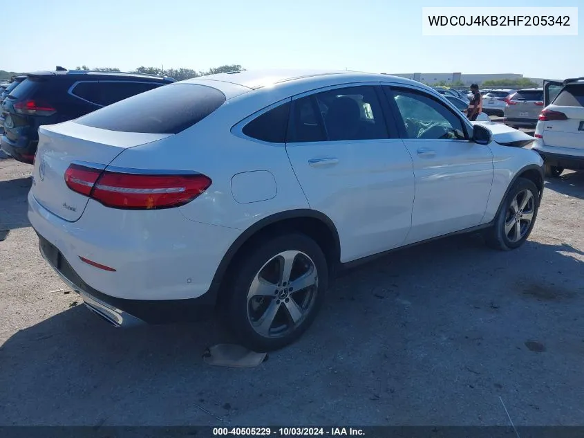 WDC0J4KB2HF205342 2017 Mercedes-Benz Glc 300 Coupe 4Matic