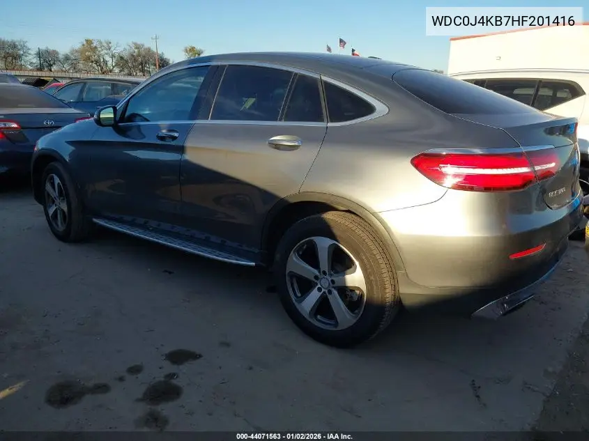 2017 Mercedes-Benz Glc 300 Coupe 4Matic VIN: WDC0J4KB7HF201416 Lot: 44071563