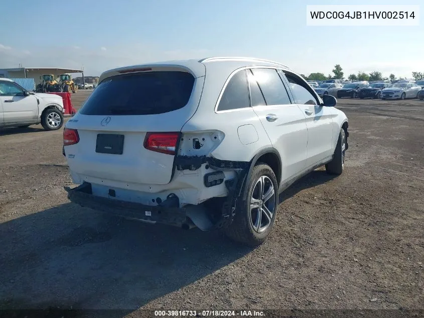 WDC0G4JB1HV002514 2017 Mercedes-Benz Glc 300