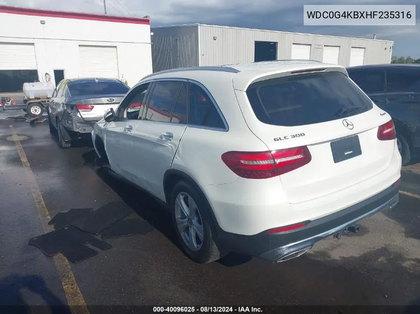 WDC0G4KBXHF235316 2017 Mercedes-Benz Glc 300 4Matic