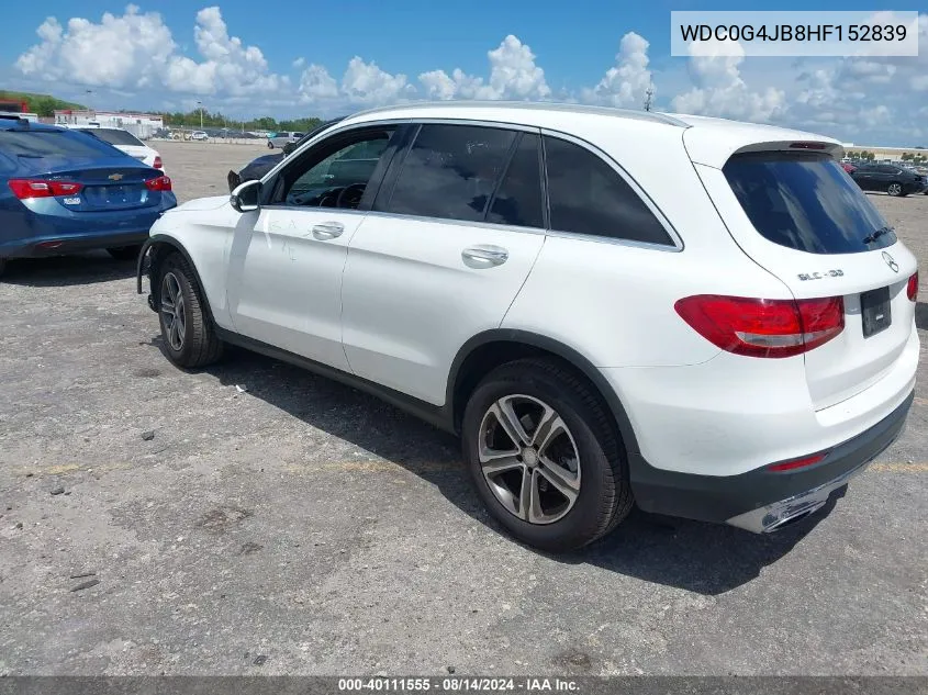 WDC0G4JB8HF152839 2017 Mercedes-Benz Glc 300