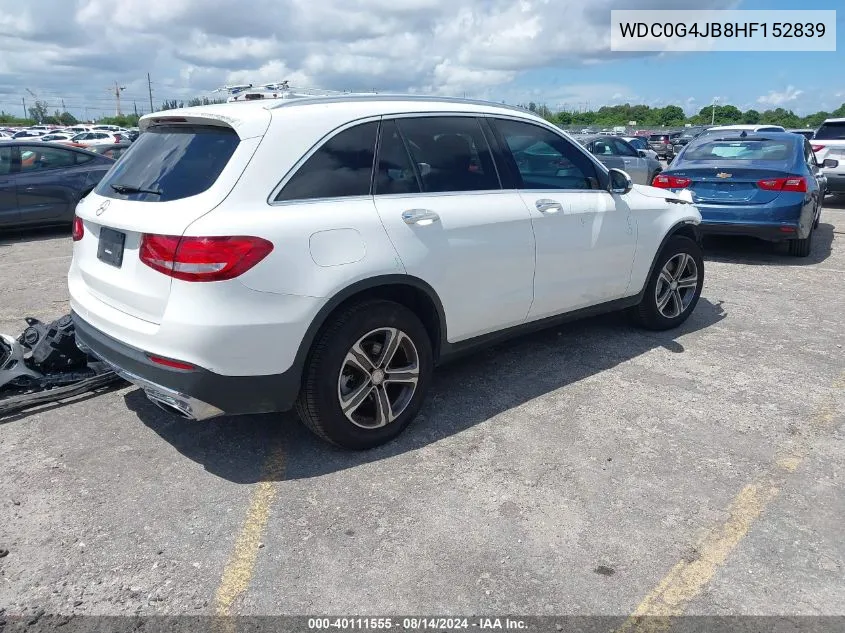 WDC0G4JB8HF152839 2017 Mercedes-Benz Glc 300