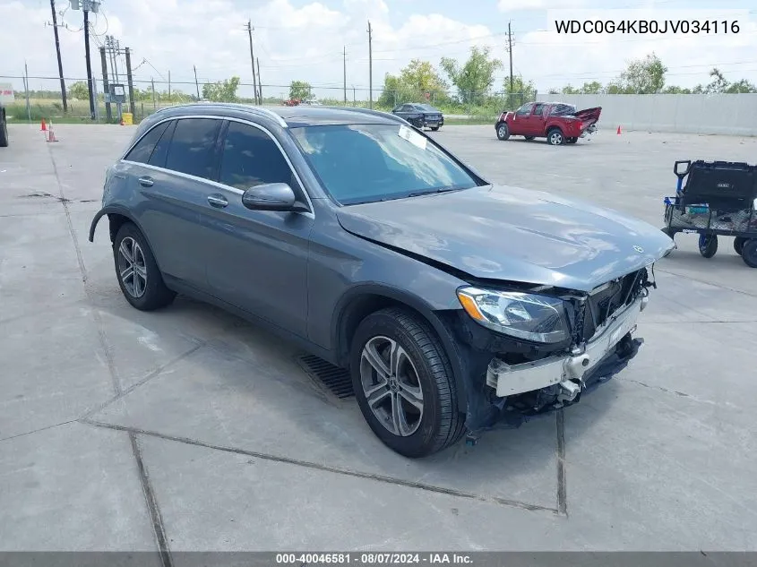 WDC0G4KB0JV034116 2018 Mercedes-Benz Glc 300 4Matic