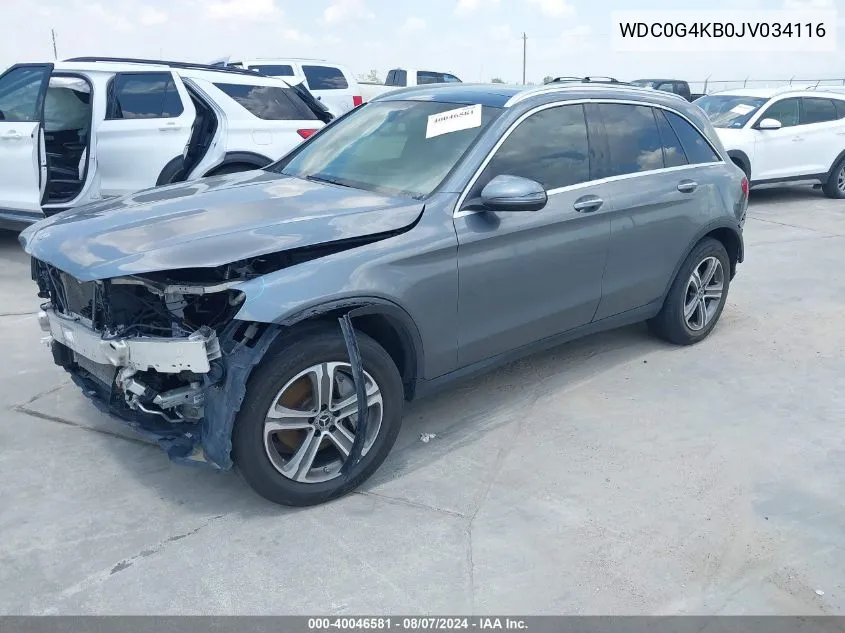 WDC0G4KB0JV034116 2018 Mercedes-Benz Glc 300 4Matic