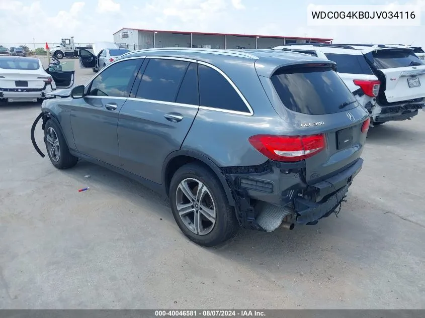 WDC0G4KB0JV034116 2018 Mercedes-Benz Glc 300 4Matic