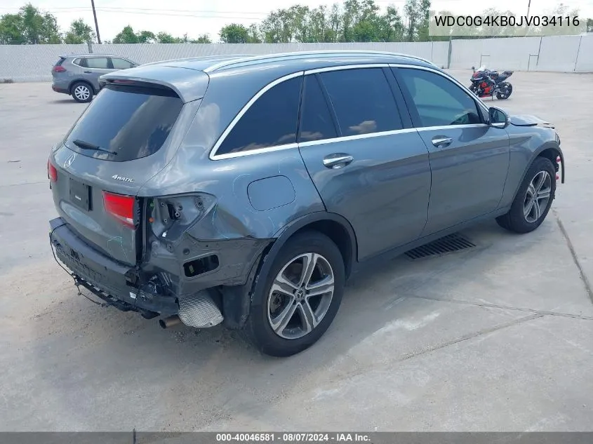 WDC0G4KB0JV034116 2018 Mercedes-Benz Glc 300 4Matic