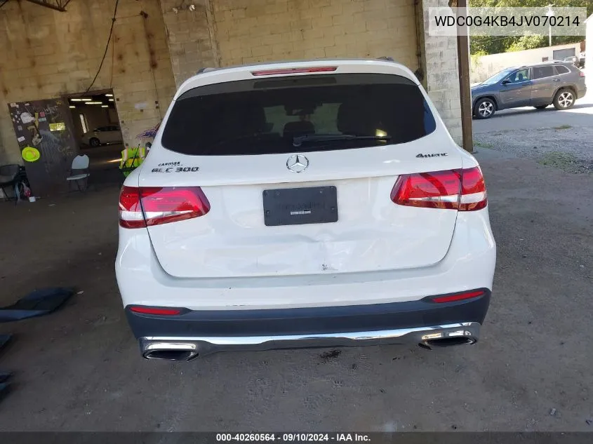 WDC0G4KB4JV070214 2018 Mercedes-Benz Glc 300 4Matic