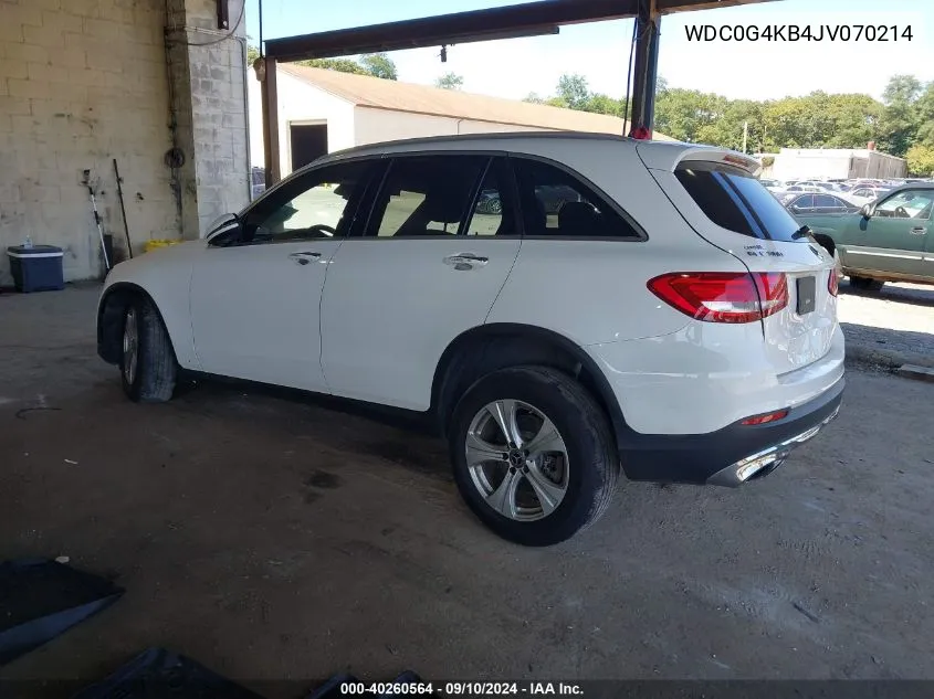 WDC0G4KB4JV070214 2018 Mercedes-Benz Glc 300 4Matic