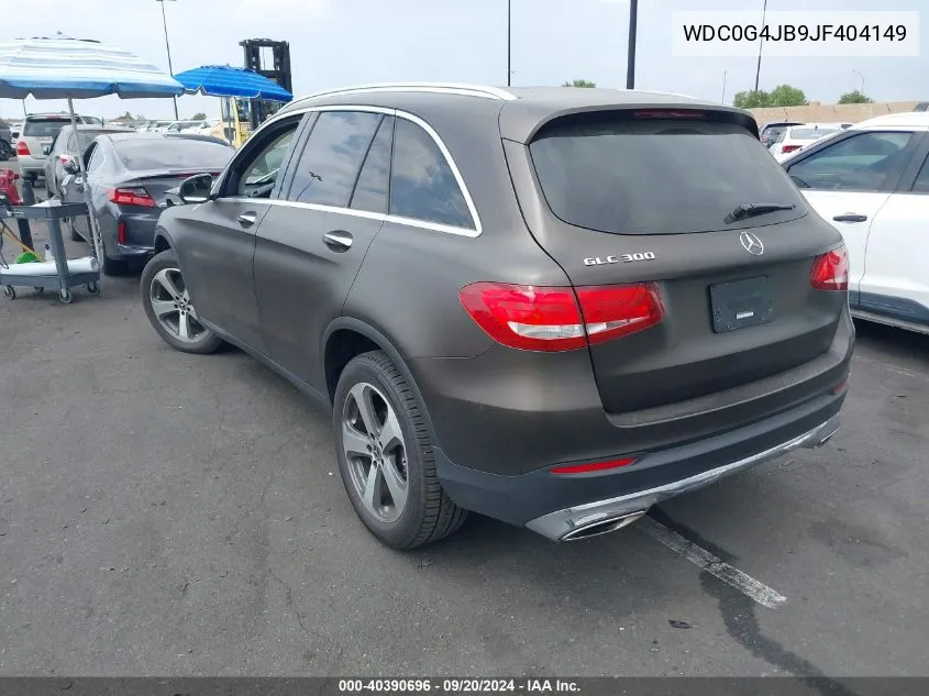 WDC0G4JB9JF404149 2018 Mercedes-Benz Glc 300