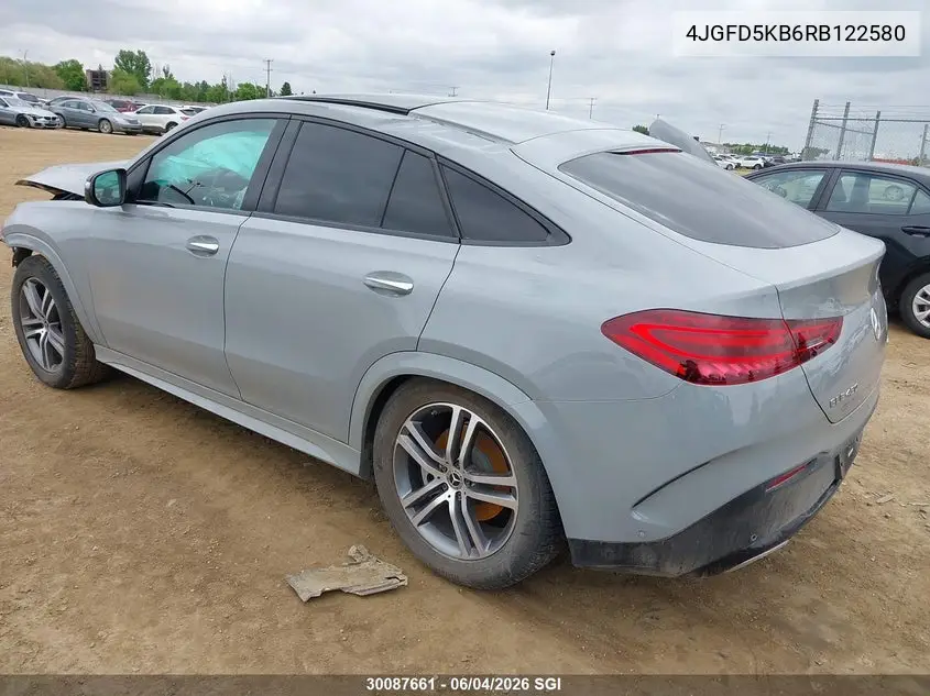 2024 Mercedes-Benz Gle Coupe 450 4Matic VIN: 4JGFD5KB6RB122580 Lot: 30087661