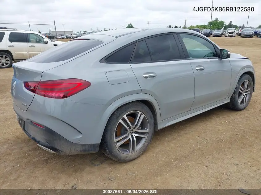 2024 Mercedes-Benz Gle Coupe 450 4Matic VIN: 4JGFD5KB6RB122580 Lot: 30087661