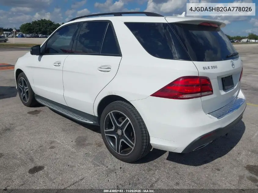 4JGDA5HB2GA778026 2016 Mercedes-Benz Gle 350 4Matic