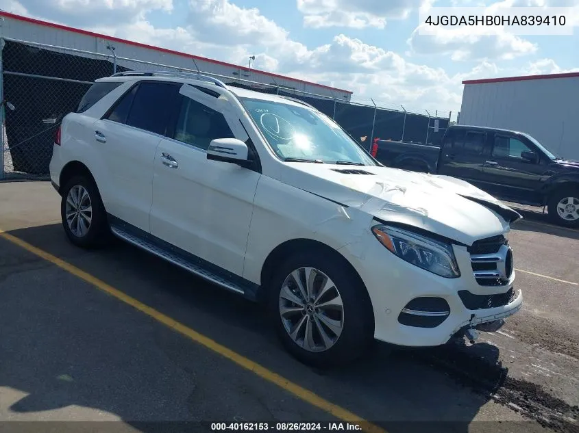 4JGDA5HB0HA839410 2017 Mercedes-Benz Gle 350 4Matic