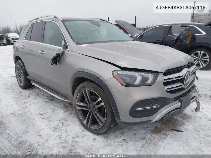 4JGFB4KB3LA067115 2020 Mercedes-Benz Gle 350 4Matic