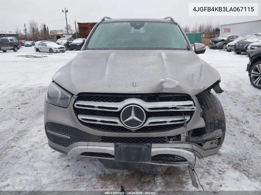 4JGFB4KB3LA067115 2020 Mercedes-Benz Gle 350 4Matic