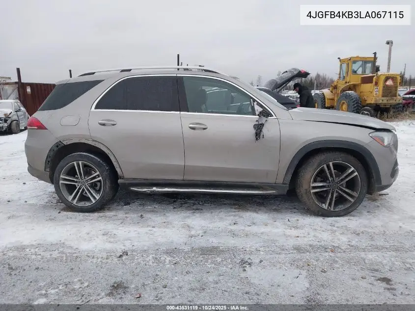 4JGFB4KB3LA067115 2020 Mercedes-Benz Gle 350 4Matic