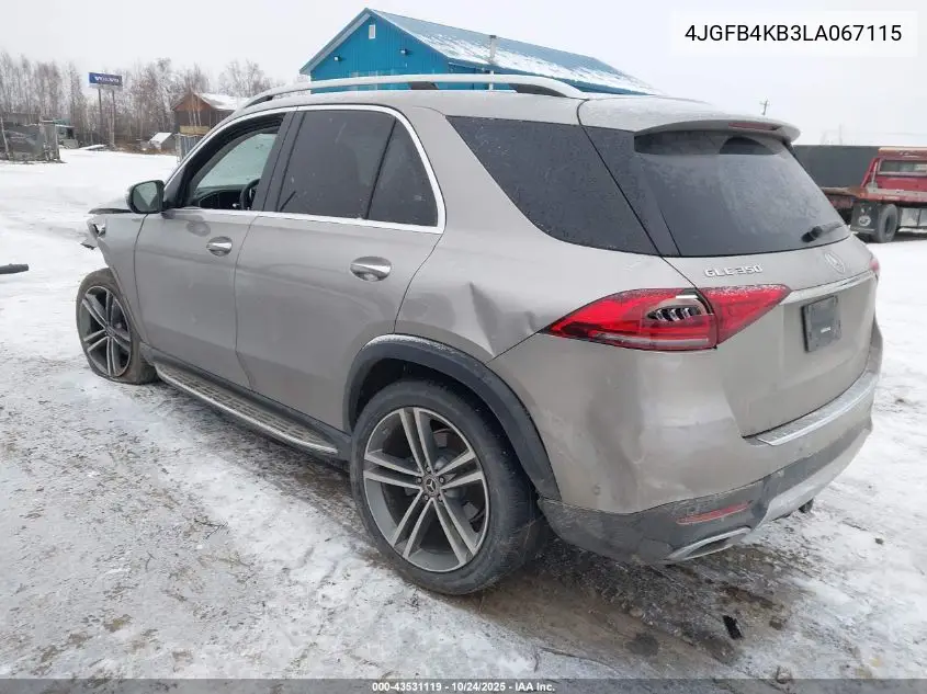 4JGFB4KB3LA067115 2020 Mercedes-Benz Gle 350 4Matic