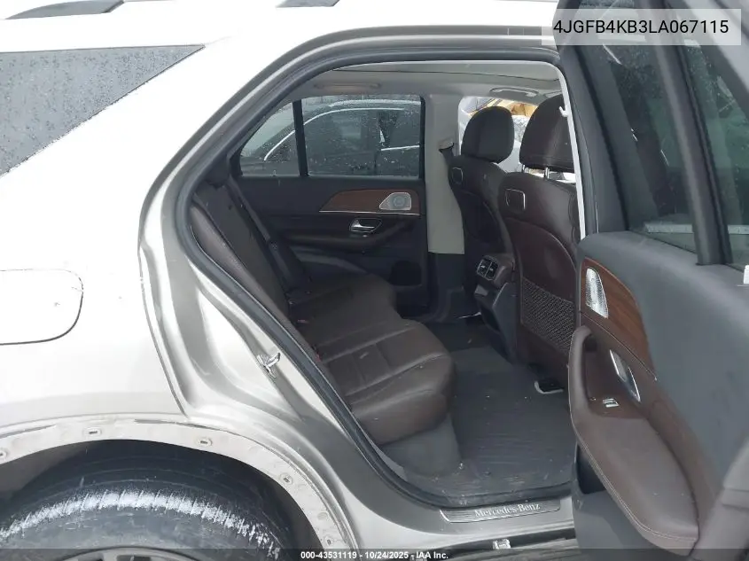 4JGFB4KB3LA067115 2020 Mercedes-Benz Gle 350 4Matic