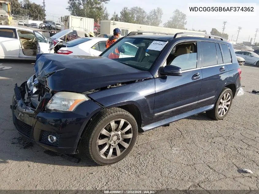 WDCGG5GB6AF374362 2010 Mercedes-Benz Glk 350