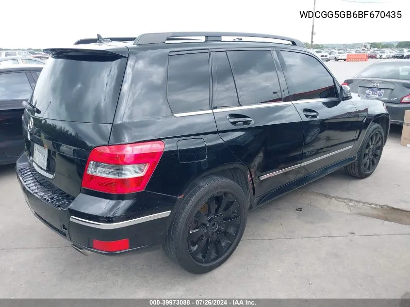 WDCGG5GB6BF670435 2011 Mercedes-Benz Glk 350