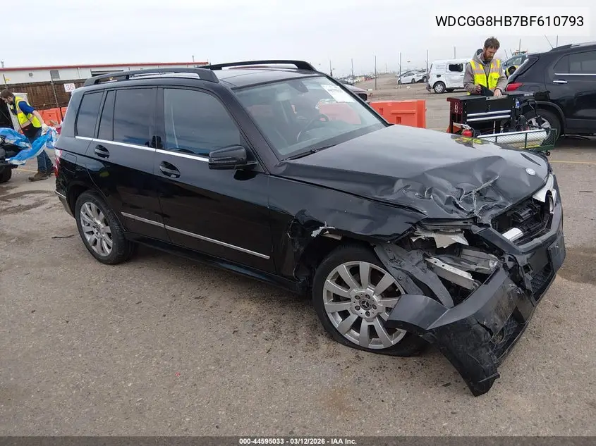 2011 Mercedes-Benz Glk 350 4Matic VIN: WDCGG8HB7BF610793 Lot: 44595033