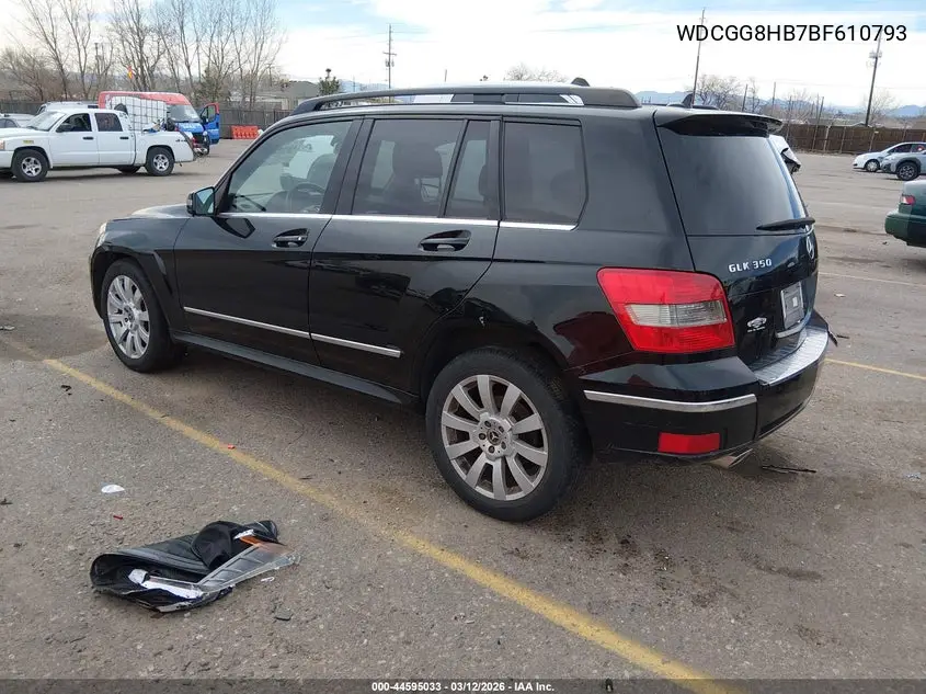 2011 Mercedes-Benz Glk 350 4Matic VIN: WDCGG8HB7BF610793 Lot: 44595033