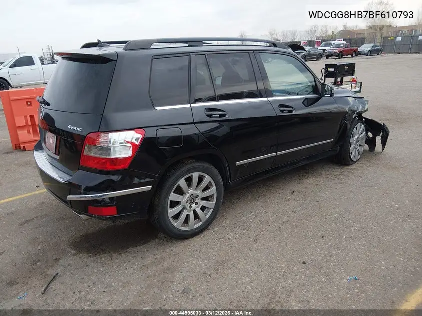 2011 Mercedes-Benz Glk 350 4Matic VIN: WDCGG8HB7BF610793 Lot: 44595033