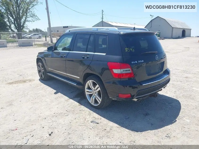 2012 Mercedes-Benz Glk 350 4Matic VIN: WDCGG8HB1CF813230 Lot: 12617325