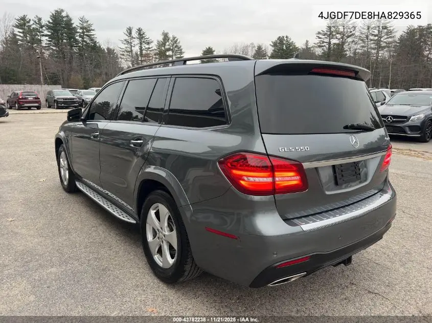 4JGDF7DE8HA829365 2017 Mercedes-Benz Gls 550 4Matic