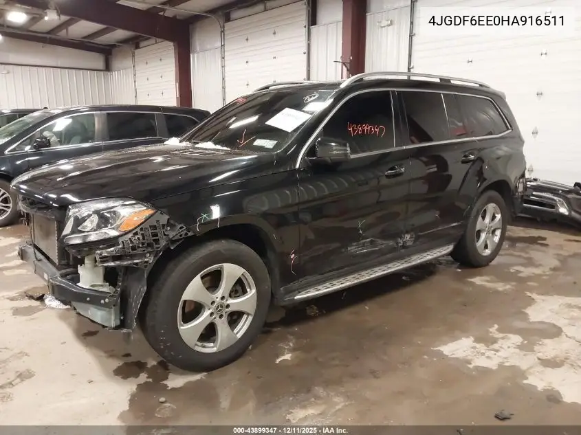 4JGDF6EE0HA916511 2017 Mercedes-Benz Gls 450 4Matic
