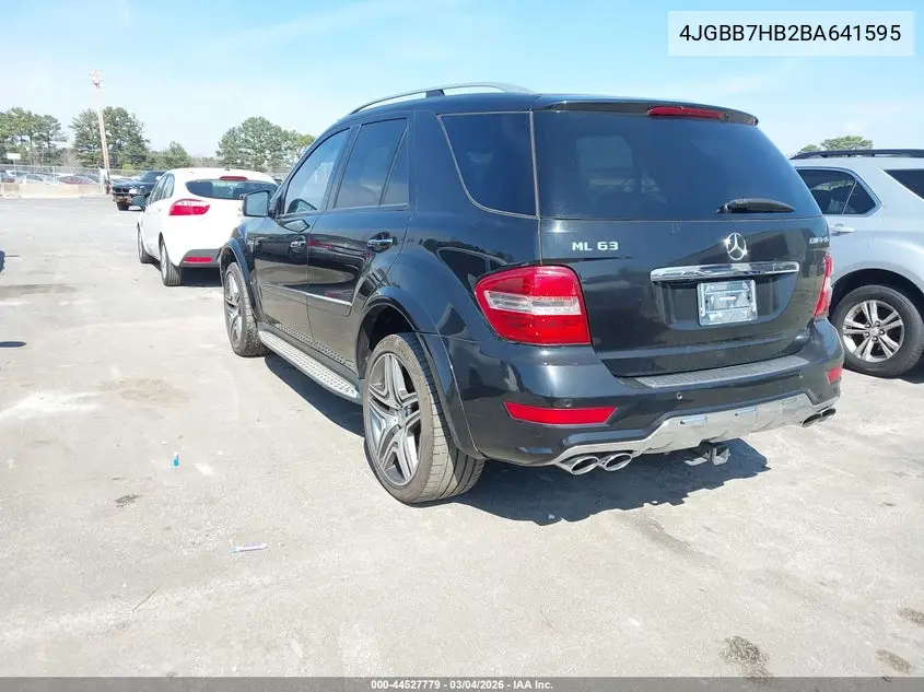 4JGBB7HB2BA641595 2011 Mercedes-Benz Ml 63 Amg 4Matic