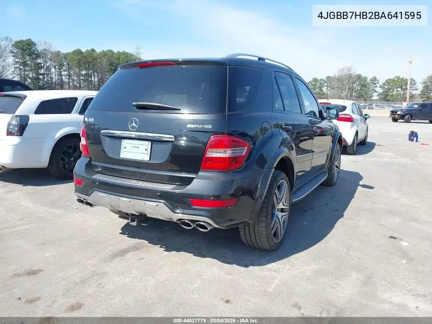 4JGBB7HB2BA641595 2011 Mercedes-Benz Ml 63 Amg 4Matic