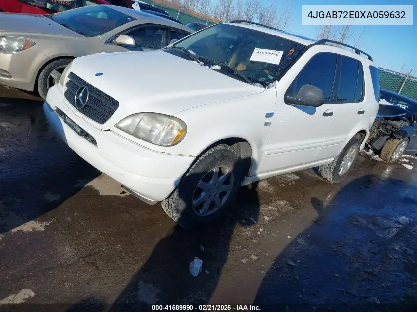 1999 Mercedes-Benz Ml 430 VIN: 4JGAB72E0XA059632 Lot: 41589990