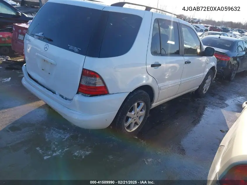 1999 Mercedes-Benz Ml 430 VIN: 4JGAB72E0XA059632 Lot: 41589990